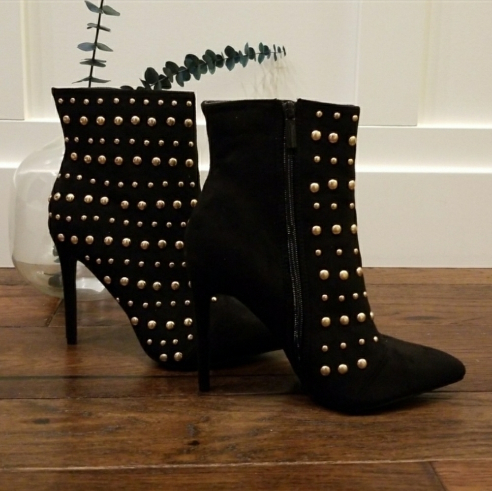 Barissa Black Ankle Bootie High Heels  | sz 8.5 - Picture 2 of 6